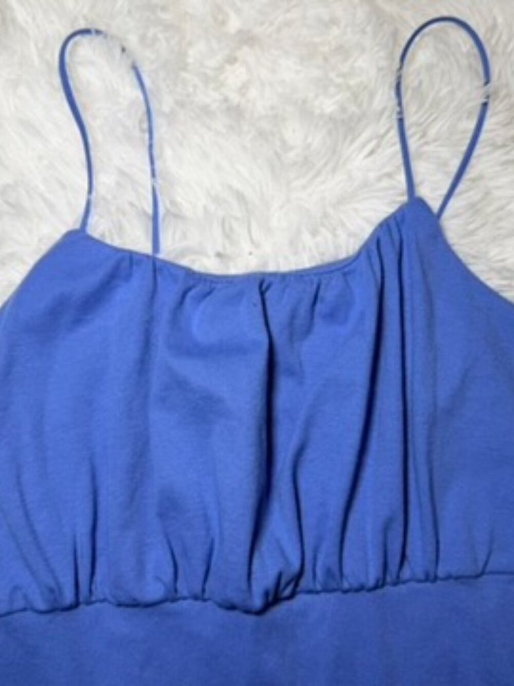 Blue Mini Dress Y2K Bodycon Ruched Strappy Wild Fable S - Picture 8 of 11